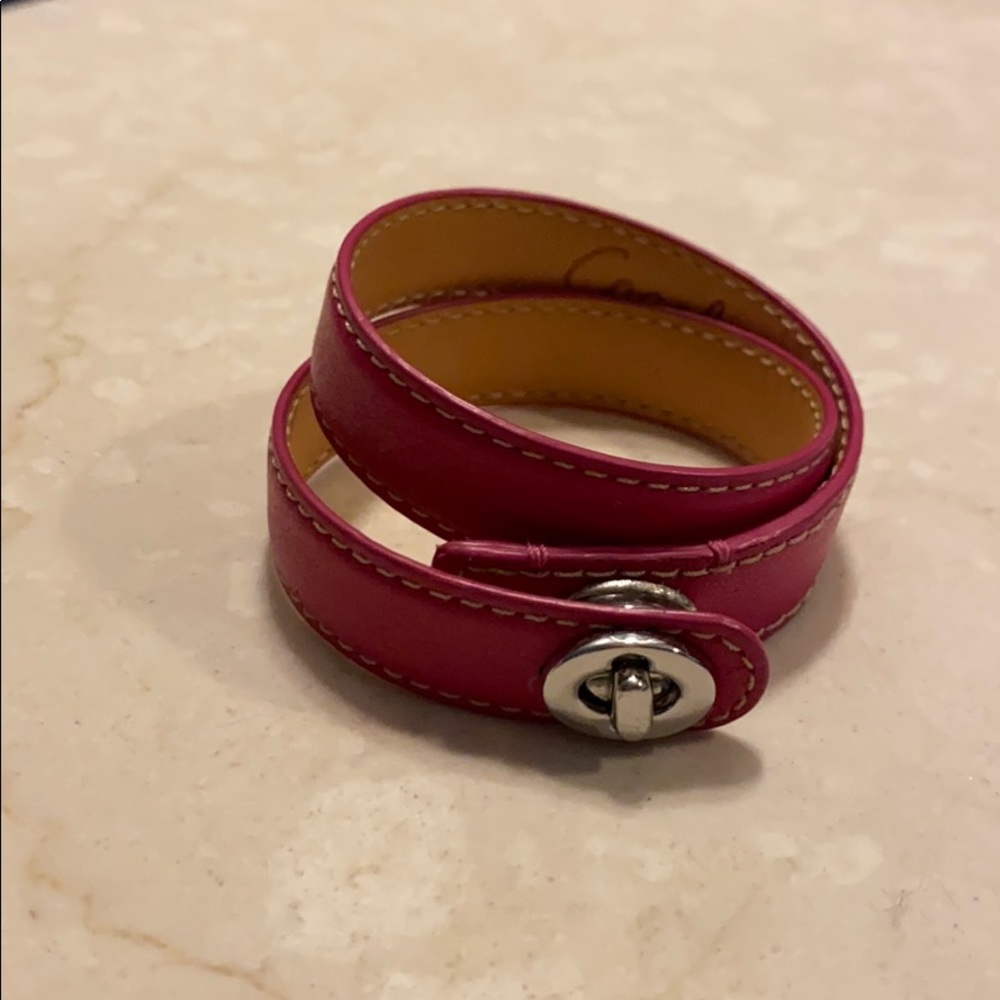 Coach pink bracelet